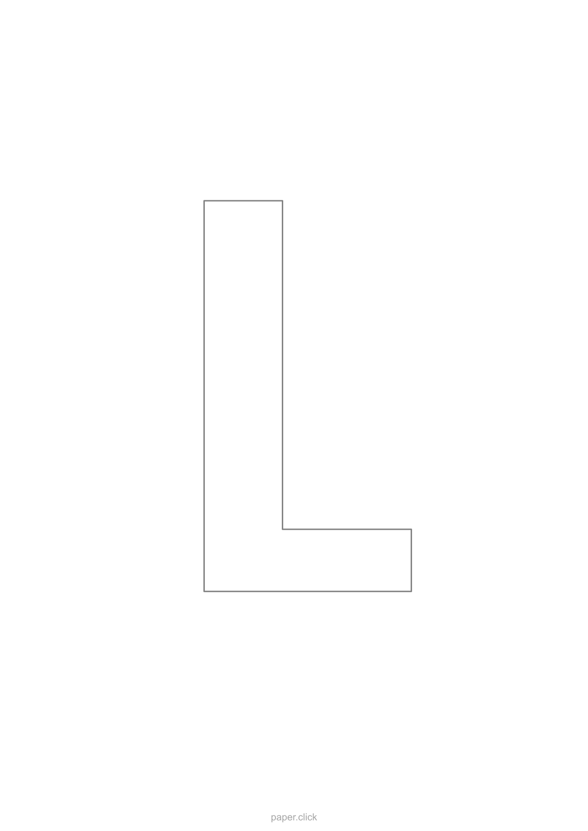 Letter l om in te kleuren