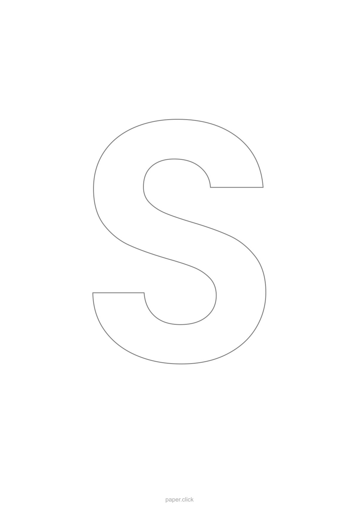 Pagina da colorare lettera s