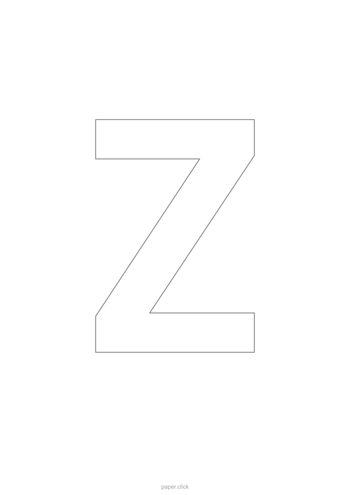 Buchstabe z zum Ausmalen