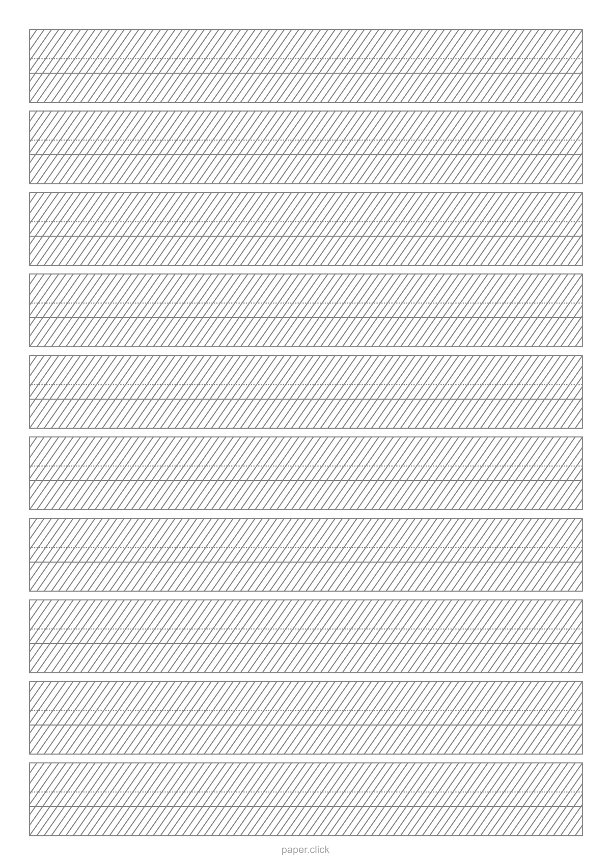 Ruling R Sheet Round hand practice sheet printable