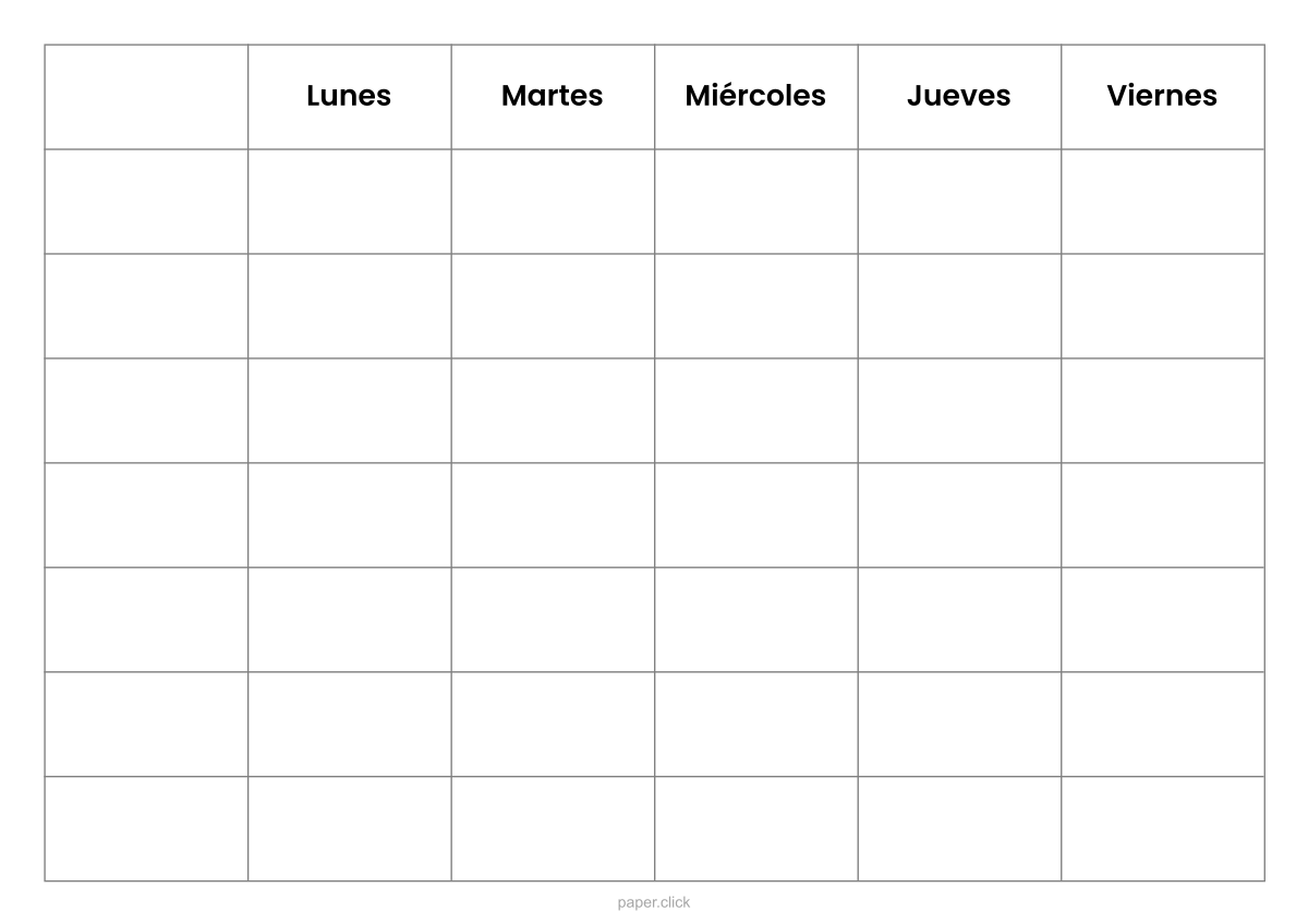 Horario para imprimir
