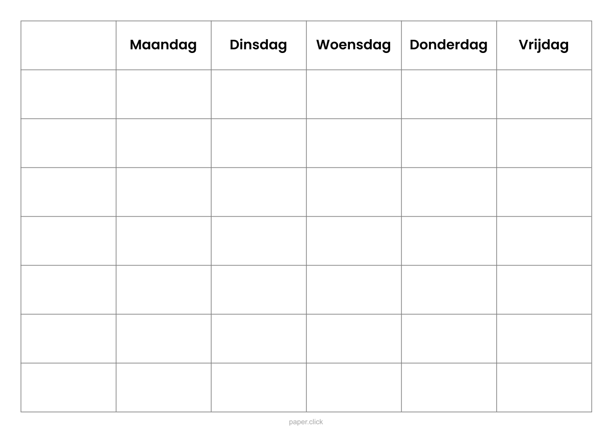 Printbaar rooster