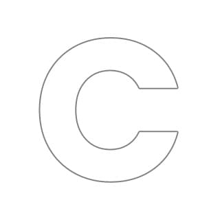 Letter c coloring page