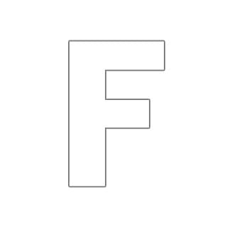 Letter f coloring page