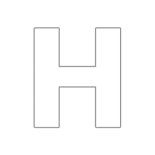 Letter h coloring page