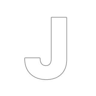 Letter j coloring page