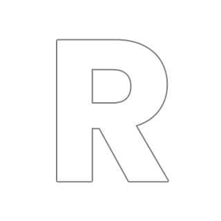 Letter r coloring page