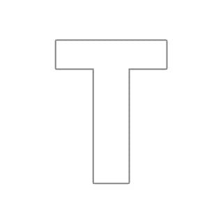 Letter t coloring page