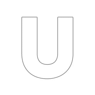 Letter u coloring page