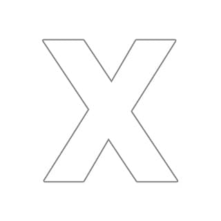 Letter x coloring page