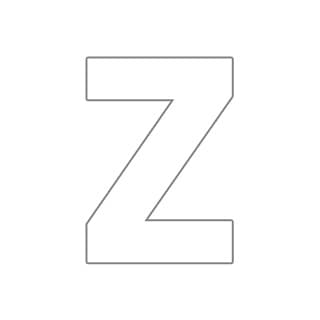 Letter z coloring page
